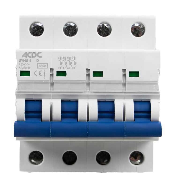 Circuit Breaker 4 Pole D-Curve 4.5KA 50A