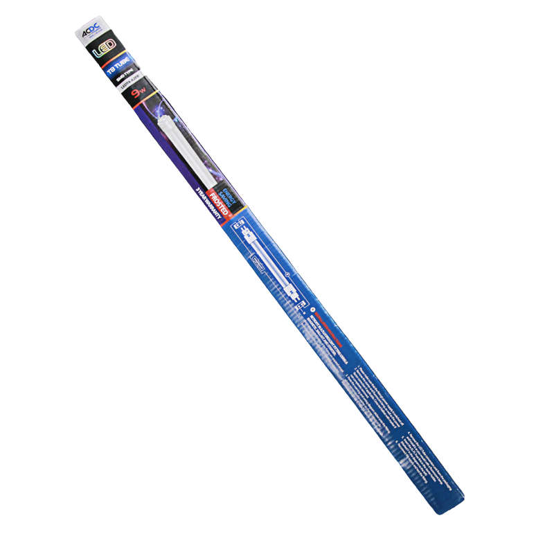 230V 9W 600mm LED T8 Tube Frosted,  Red