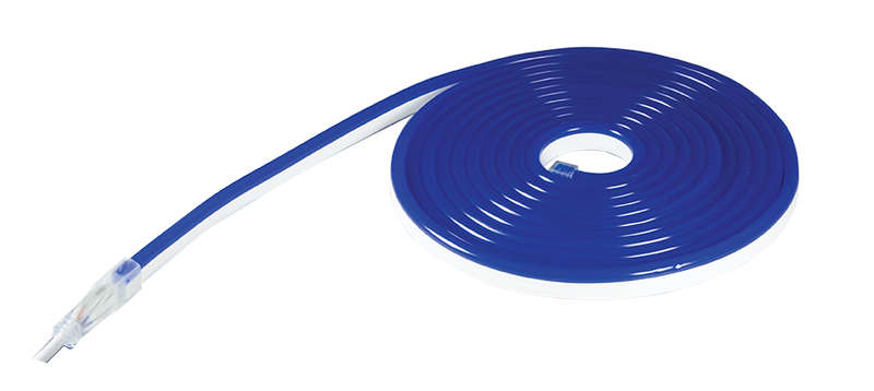 230VAC 5M LED Single Side Neon Strip 8x16mm Blue