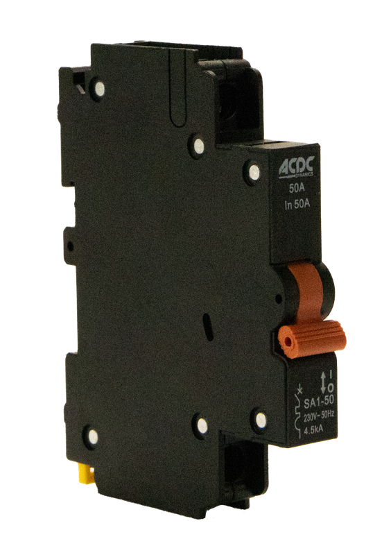 Circuit Breaker 13mm 4.5KA  1 Pole D-Curve  50A
