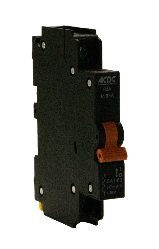 Circuit Breaker 13mm 4.5KA  1 Pole D-Curve  63A