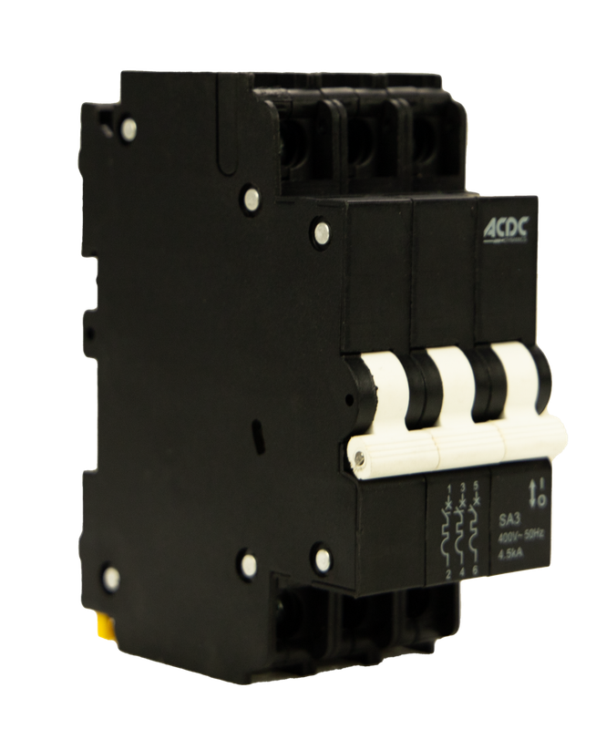 Circuit Breaker 13mm 4.5KA  3 Pole C-Curve   63A
