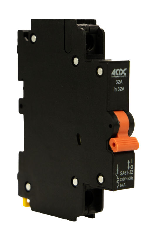 Circuit Breaker 13mm 6KA  1 Pole D-Curve  32A