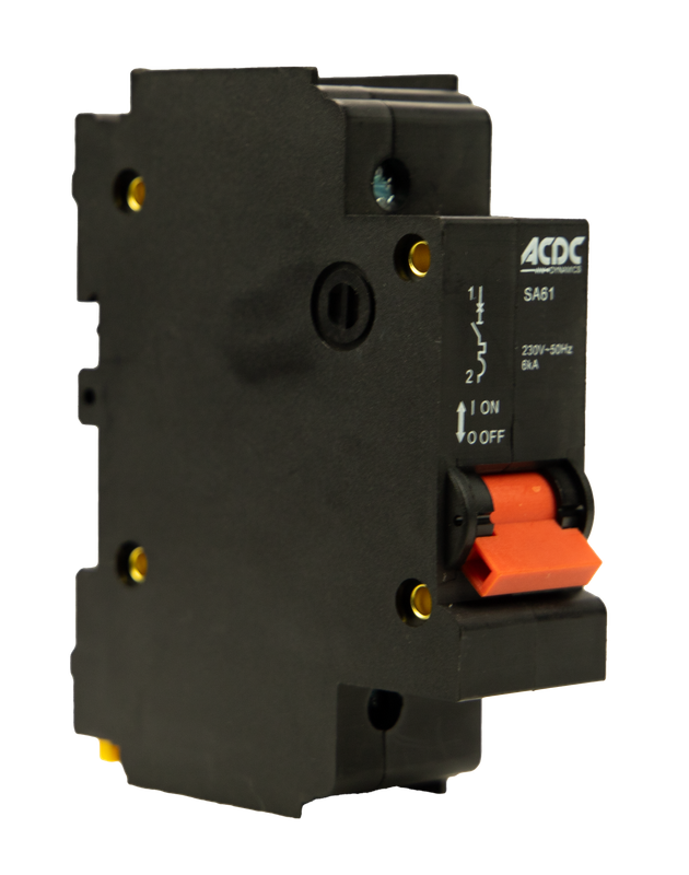 Circuit Breaker 13mm 6KA  1 Pole D-Curve  63A