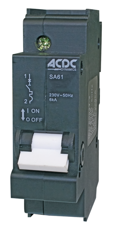 Circuit Breaker 13mm 6KA  1 Pole C-Curve   63A