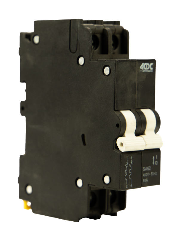 Circuit Breaker 13mm 6KA  2 Pole C-Curve   10A