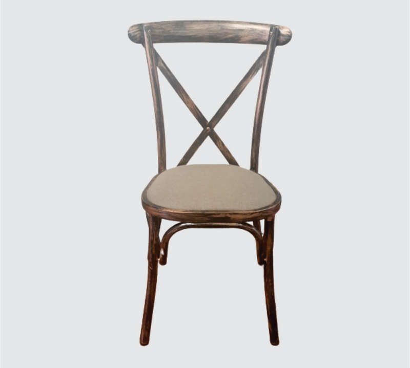 Metal Cross back Chair - Vintage Look Colour