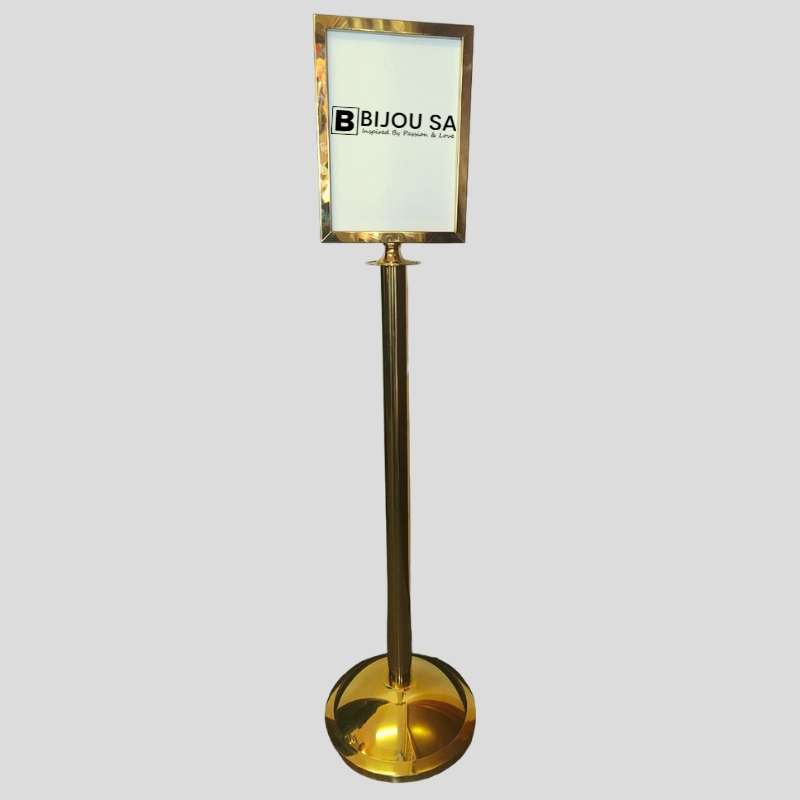 Exclusive Ball Top Gold Stanchion With High Dome Design Base