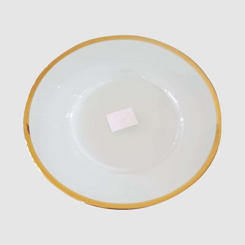 Medium Round Glass Underplate With Gold Rim 27cm