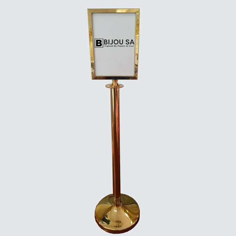 Portrait Poster Frame A4 Size Golden Colour(For Stanchions)