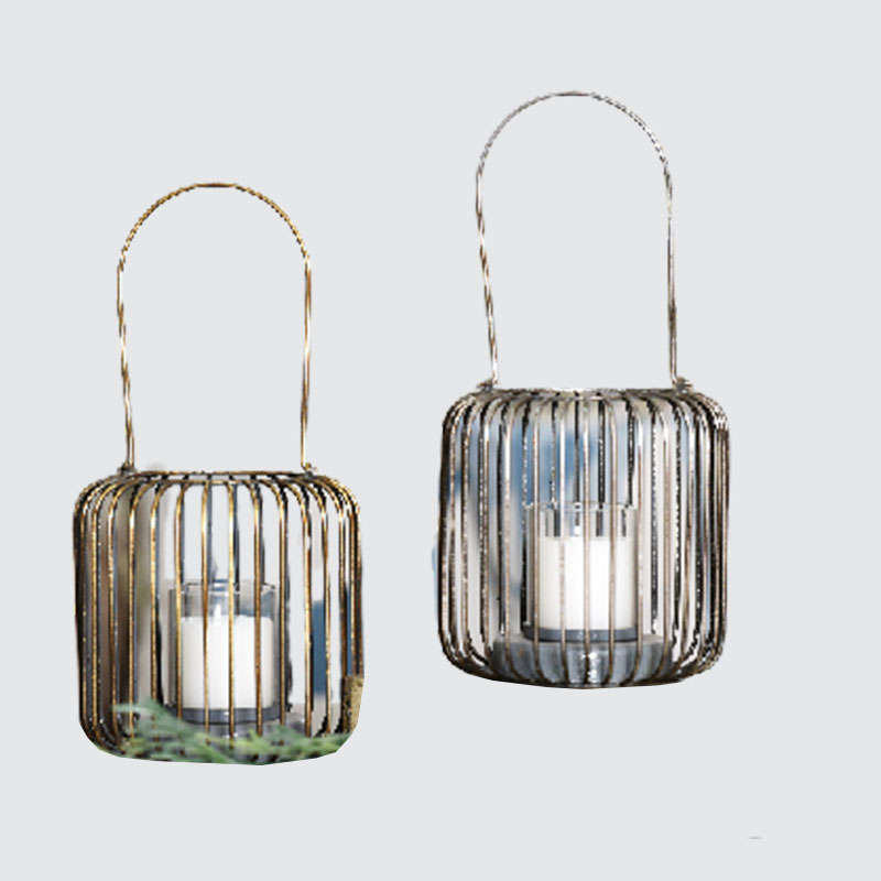 Vintage Golden Lantern 22x22x45cm