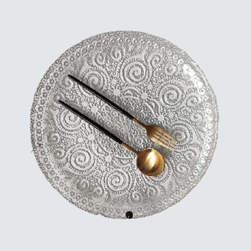 Glass Underplate Clear With Pattern 33CM