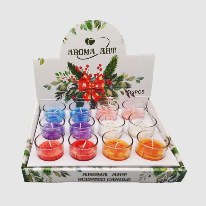 Scented Candle In Glass Cup Assorted Colours 5x6CM