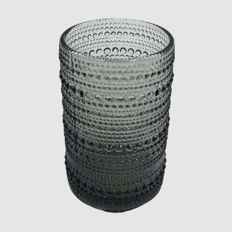 Embossed Juice Glass-Charcoal Grey Colour