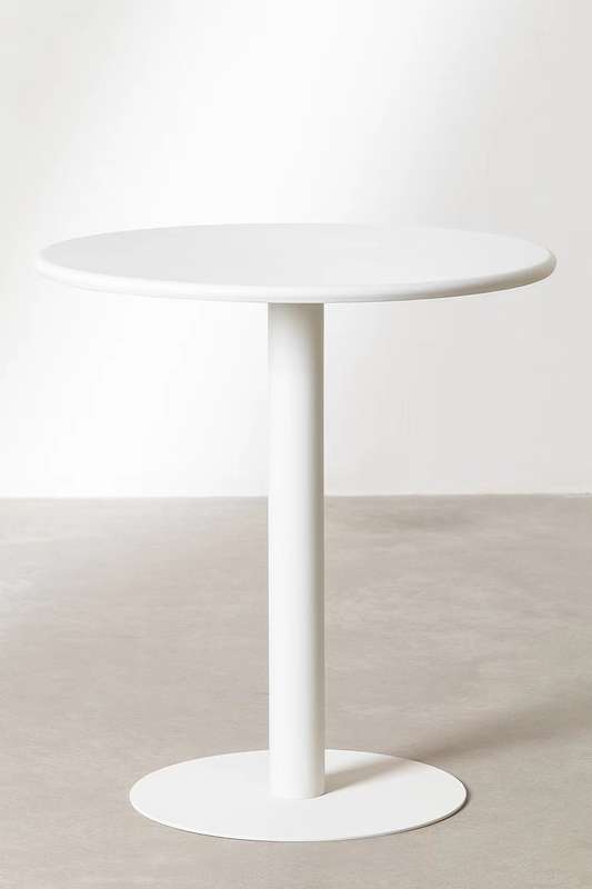 Outdoor Round Cafe Table 70cm-White Colour