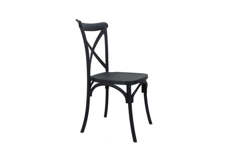 Cross Back Chair-Grey Colour