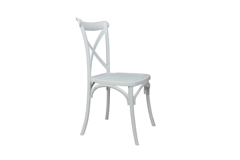 Cross Back Chair-Grey Colour