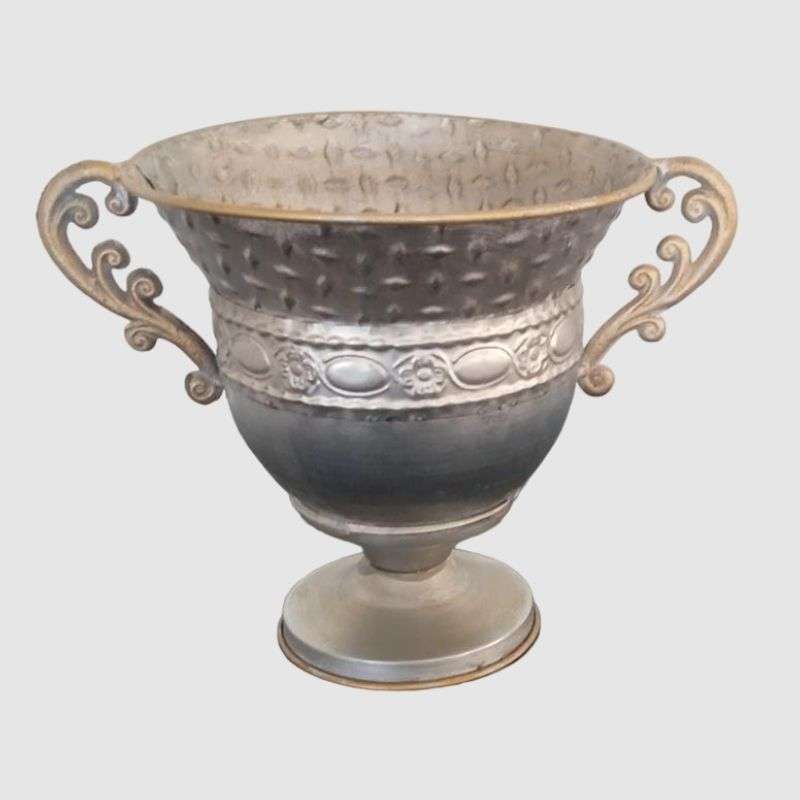 Vintage Large Flower Pot-Silver 34x25x33cm