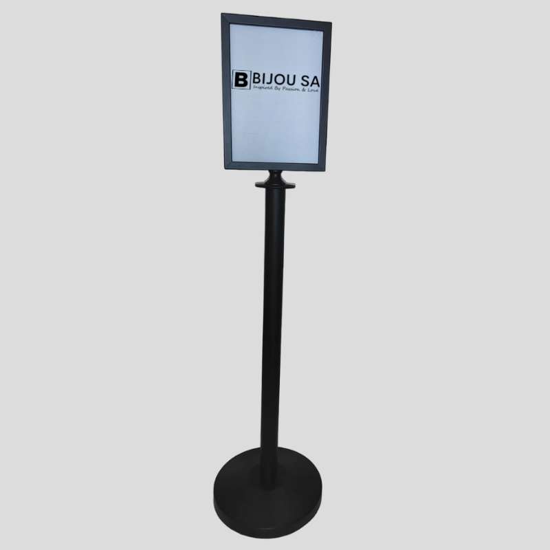 Black Ball Top Stanchion Domed Base Design