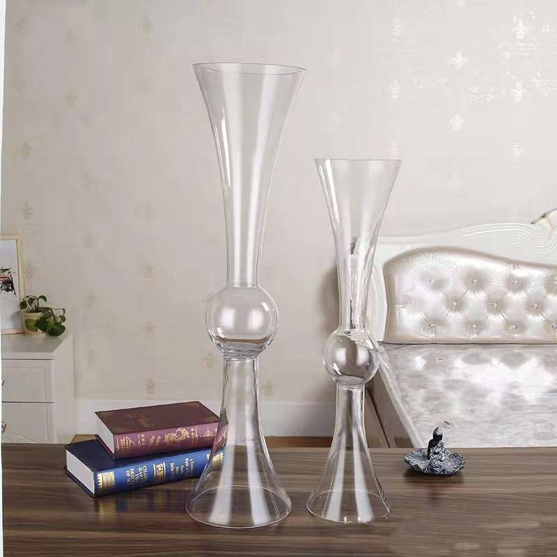Long Bowtie Glass Vase 21xH90cm