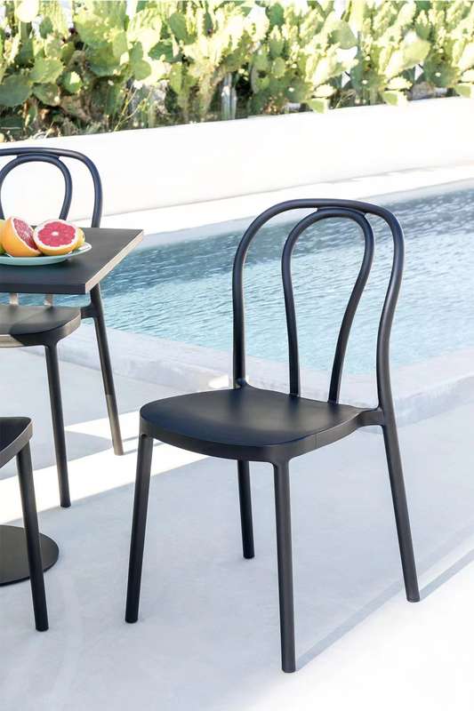 Thonet Cafe Chair No Armrest-Black Colour