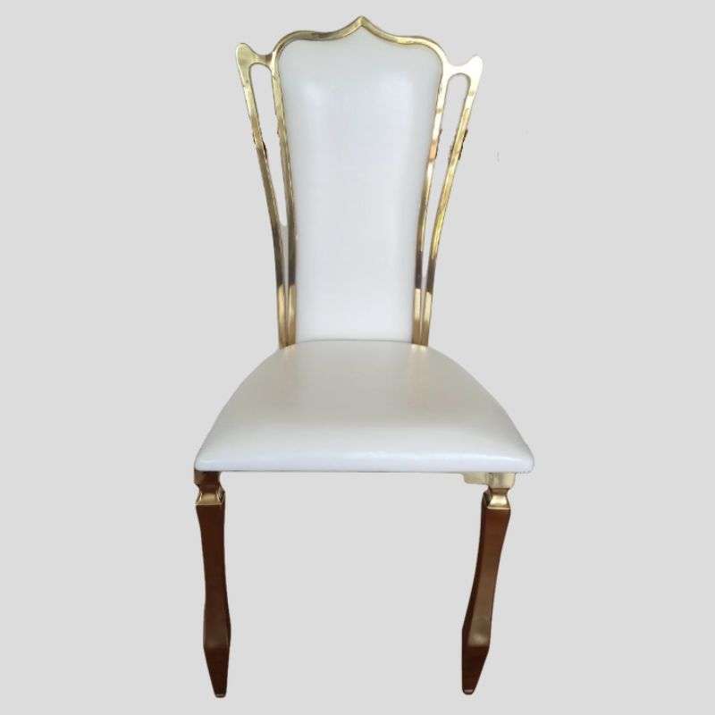 Stainless Steel Gold His & Her Chair With Crown Top