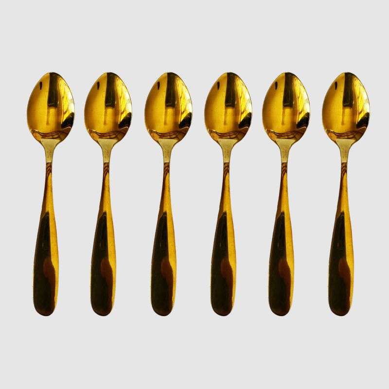Gold Tea Spoon 6pc Per Set
