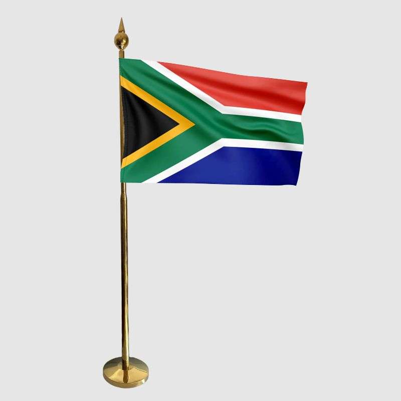 2.5m National Flag Pole In Gold With Domed Base Design