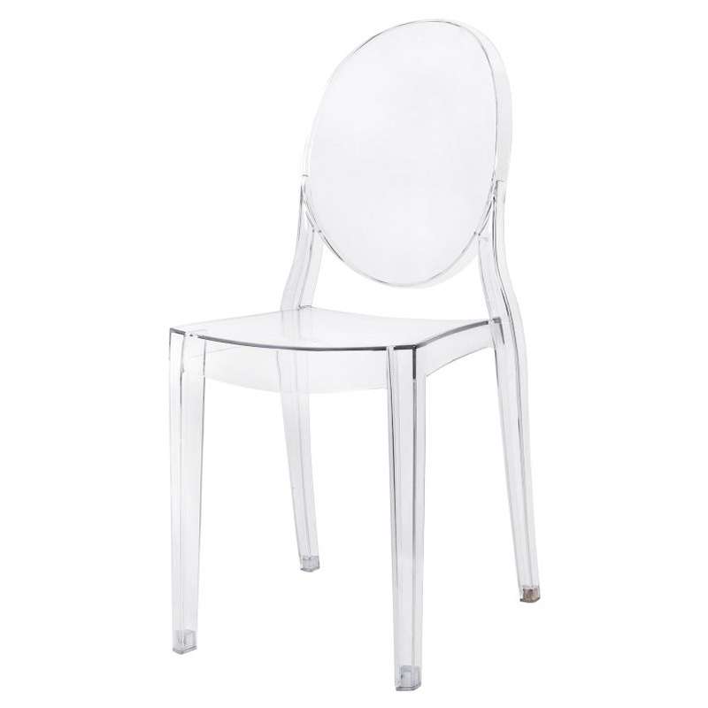 High Quality Ghost Chair No Armrest-Crystal Clear