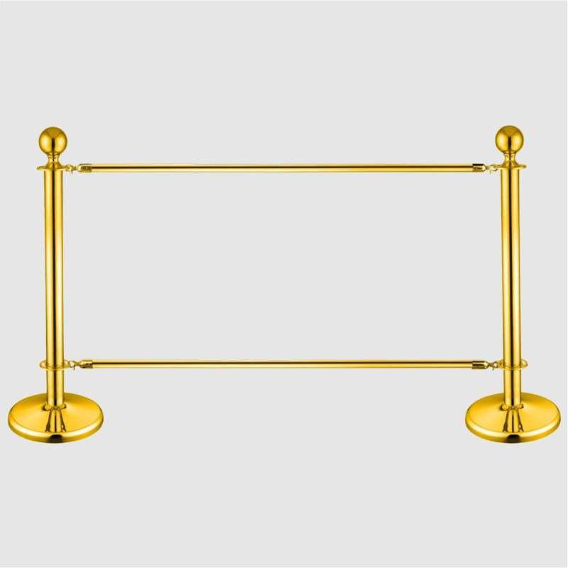Ball Top Gold Stanchions With Custom Branding