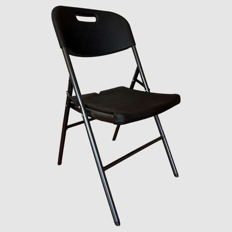 Plastic Folding Chair In Black
