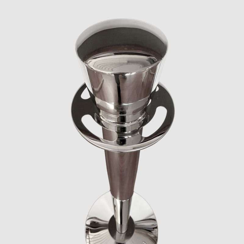 Crown Top Silver Stanchion With Domed Base Design