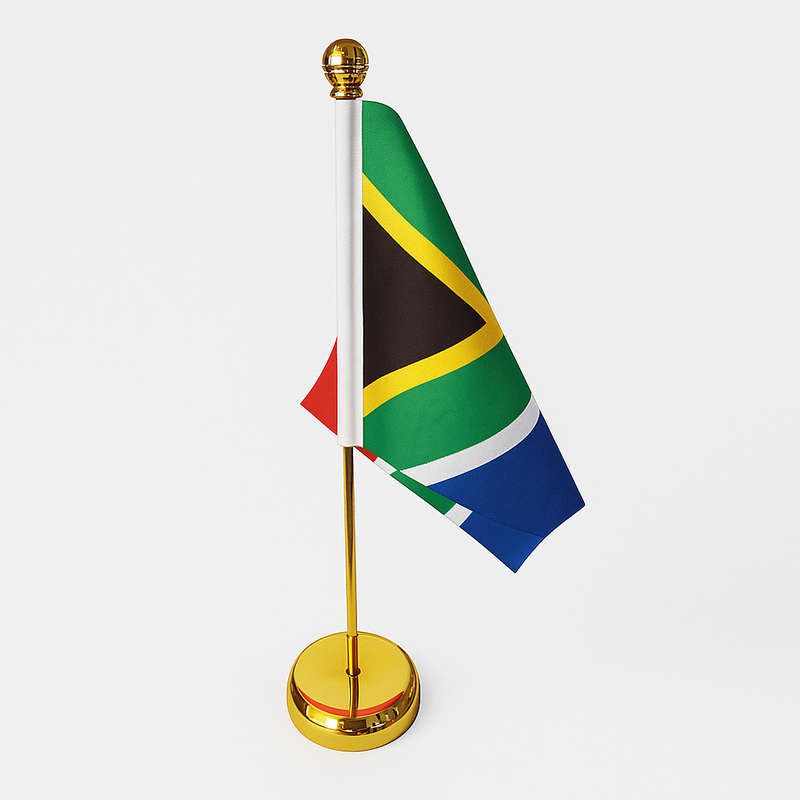 Desk Flag Stand-Single In Gold