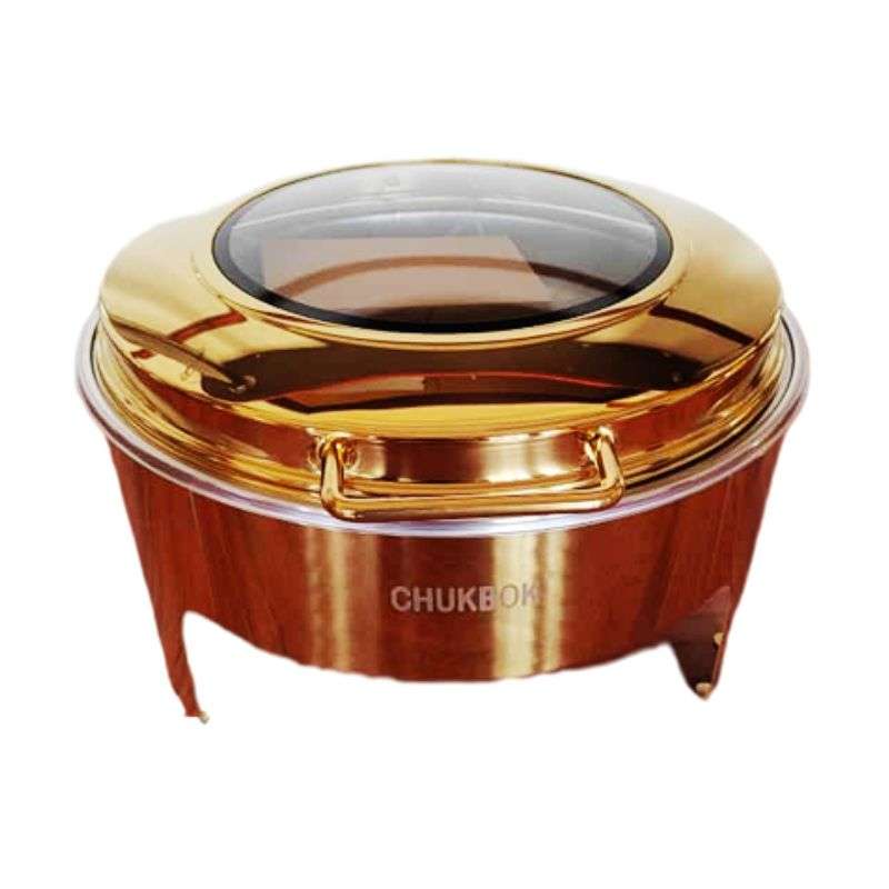 Chafing Dish With Window Gold