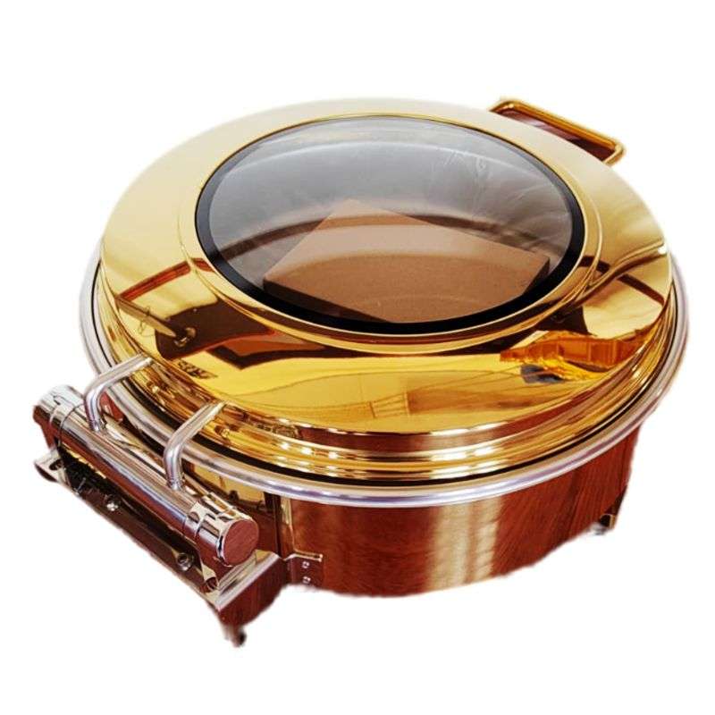 Chafing Dish With Window Gold