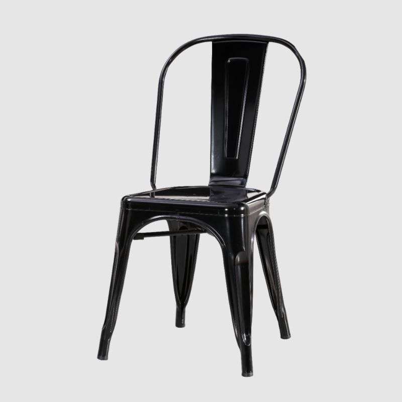 Metal Tolix Cafe Chair-Black