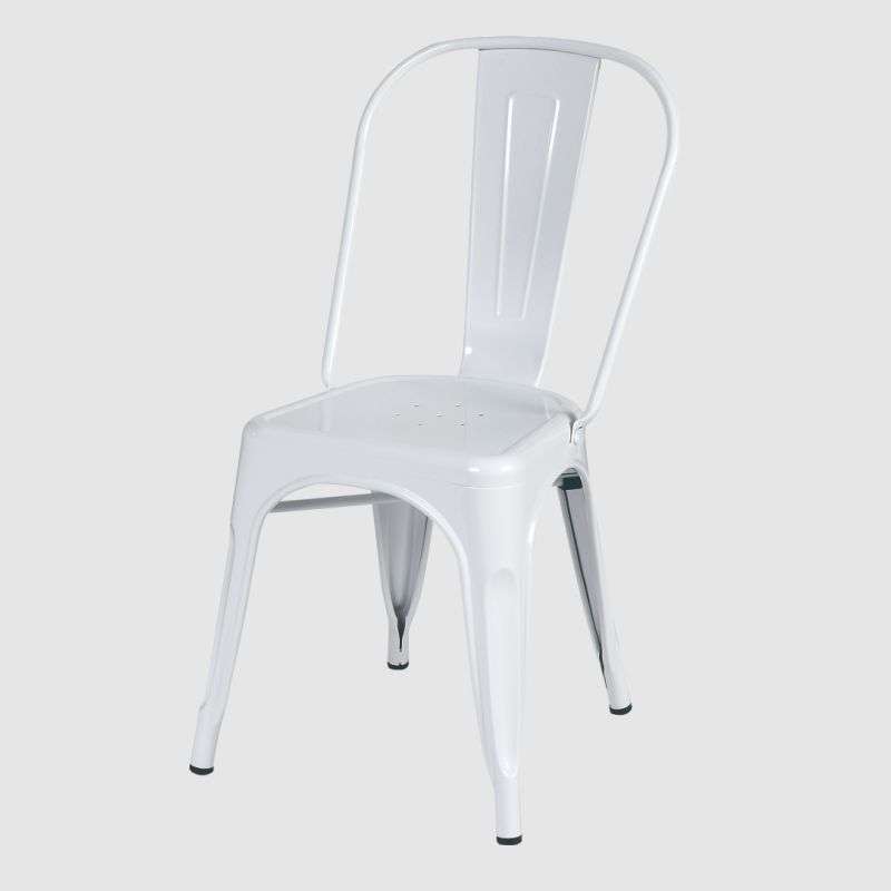 Metal Tolix Cafe Chair-White