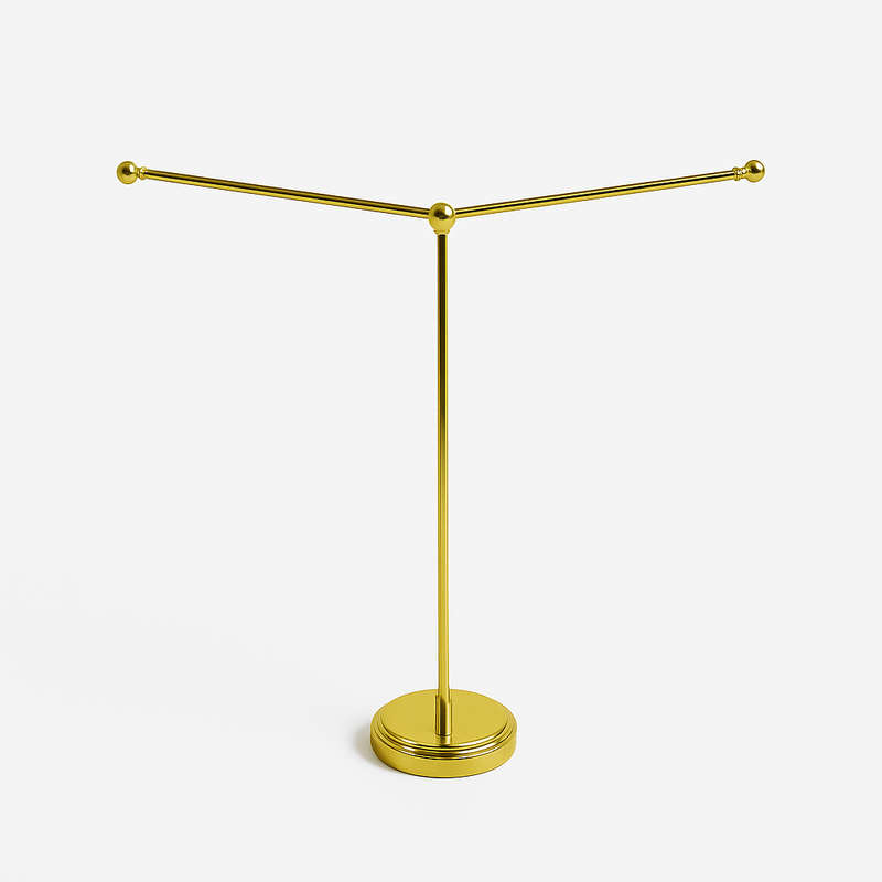 Desk Flag Stand -Double In Gold