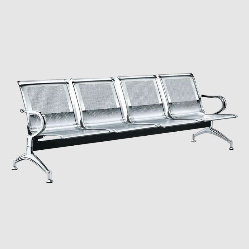 Silverline Stainless Steel Airport|Waiting Area|Hospital Chair 4 Seater
