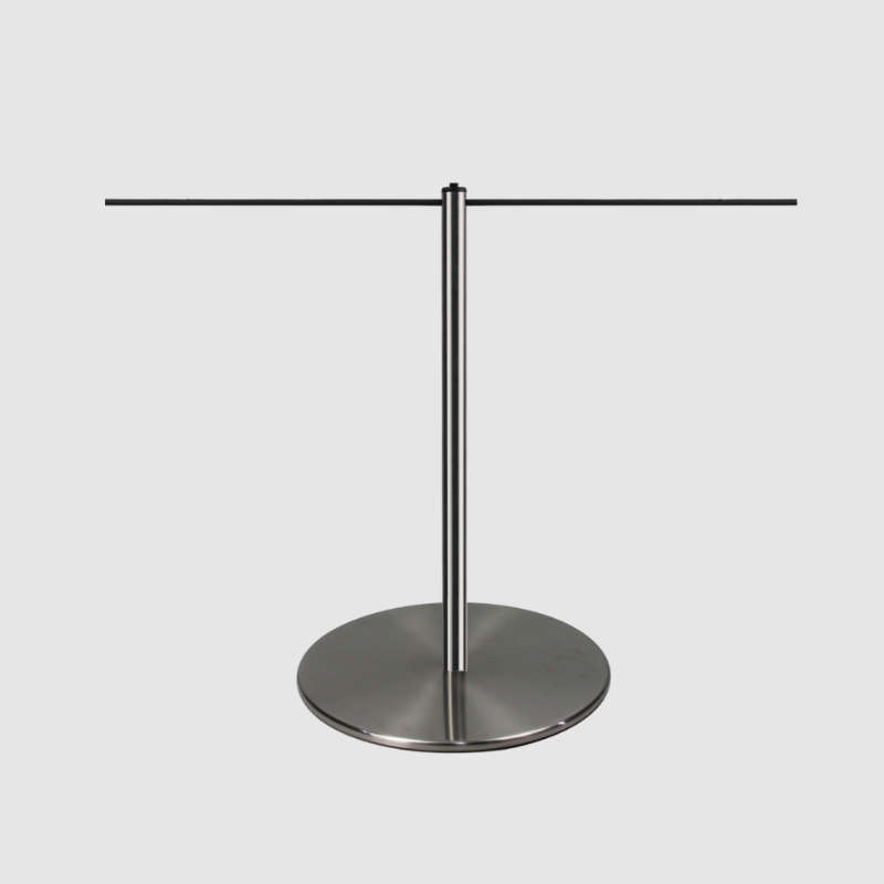 Brushed Silver Stylish Low Profile Museum Stanchion