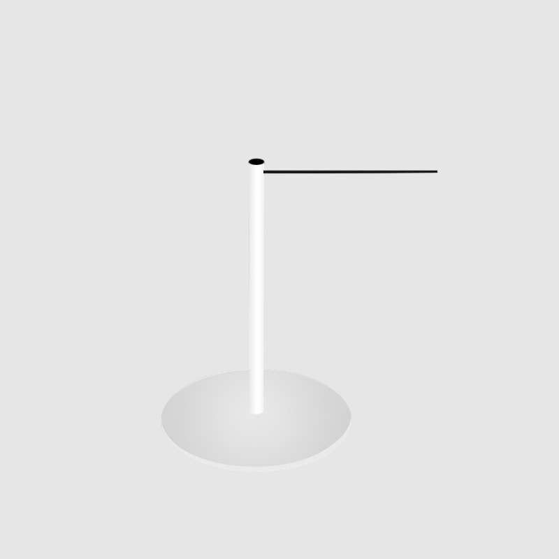White Stylish Low Profile Museum Stanchion