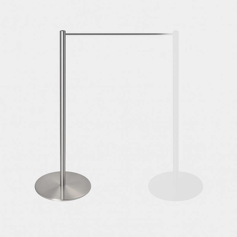 Brushed Silver Stylish Museum Stanchion
