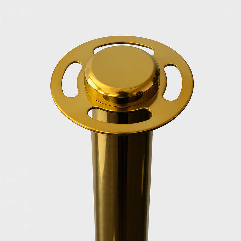 Flat Top Gold Stanchion Domed Base Design