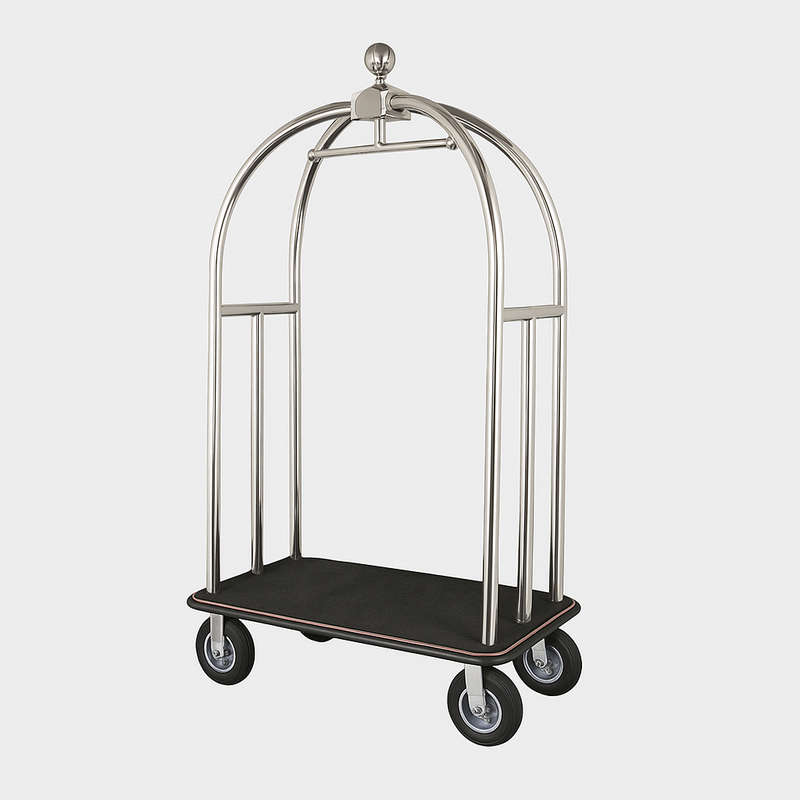 Silver Hotel Luggage Trolley