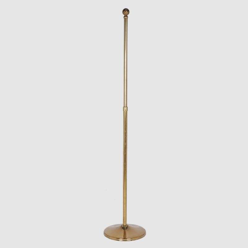 Elegant Gold Flagpole  Freestanding with Round Base
