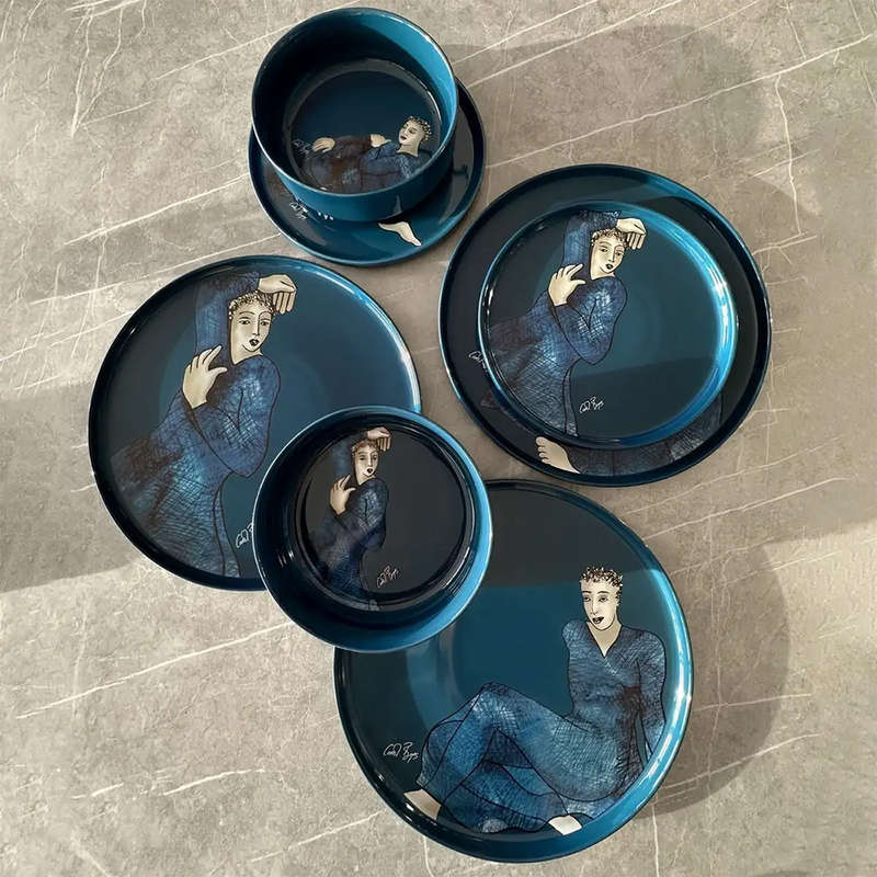 Indigo Blues Side Plates, Set Of 4