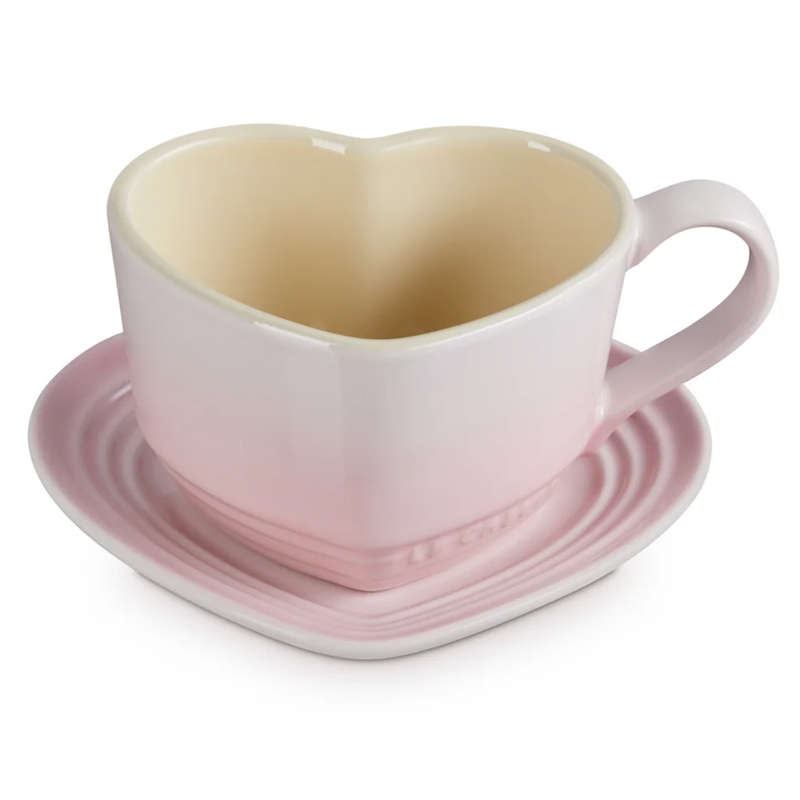 Heart Mug & Saucer, 220ml
