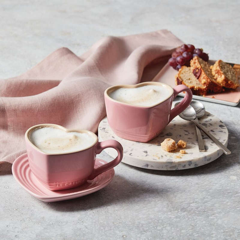 Heart Mug & Saucer, 220ml