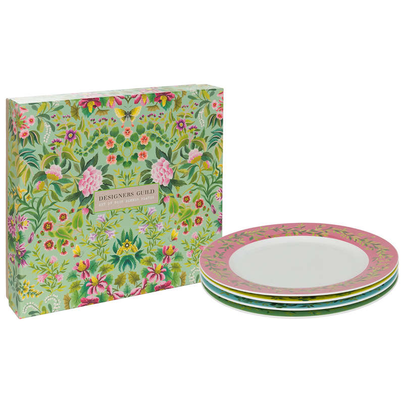 Ikebana Dinner Plates, Set Of 4