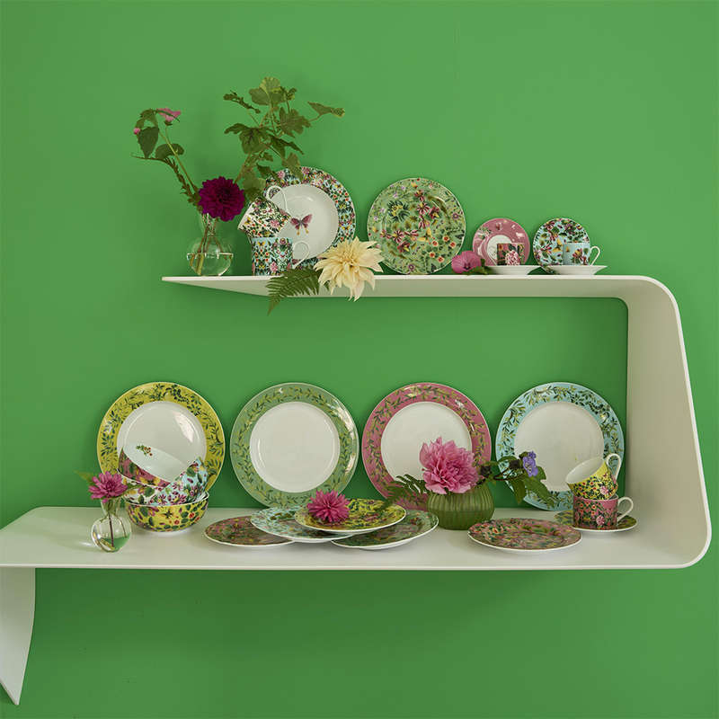 Ikebana Dinner Plates, Set Of 4